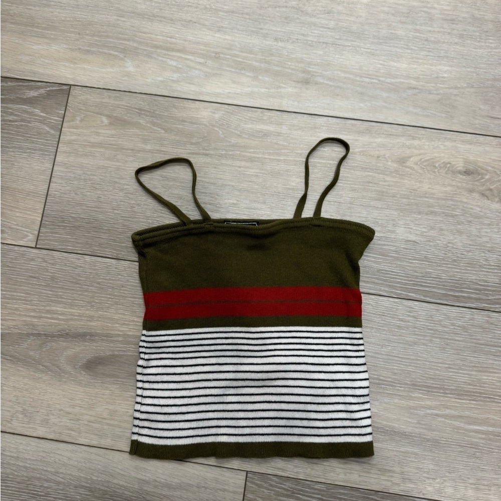 Take out Y2K stripe knit 100% cotton size medium